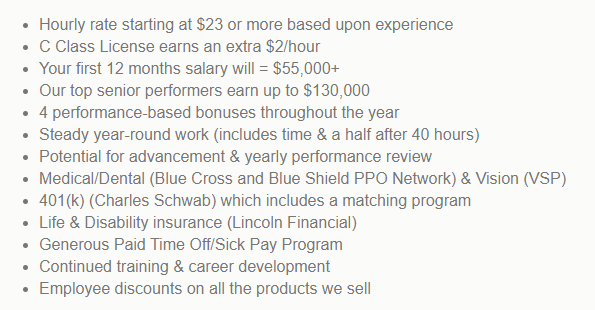 abt drivers' salary and benefits package